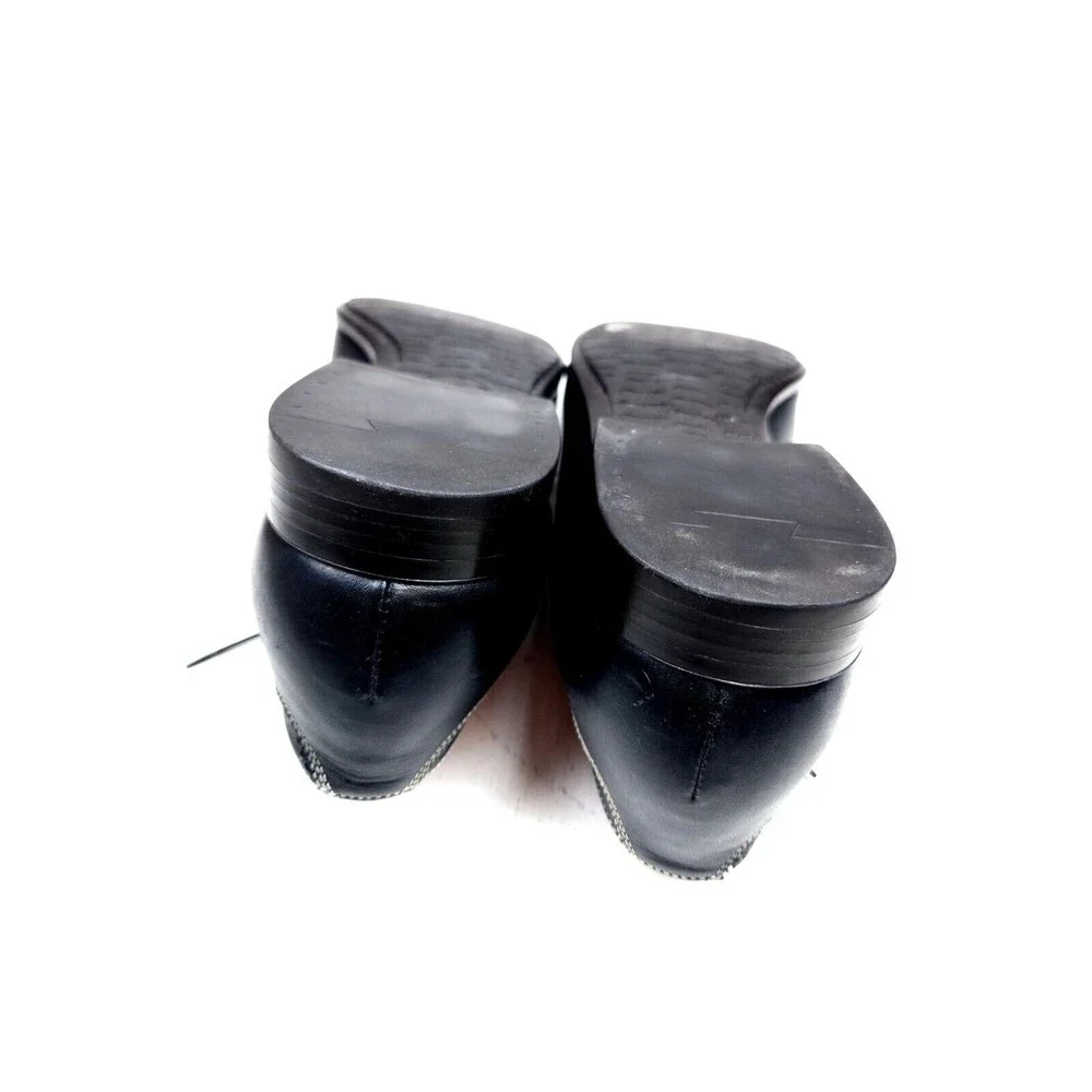 SANTONI Black Salem Cap Toe Derby SHOES 11 D Made in Italy